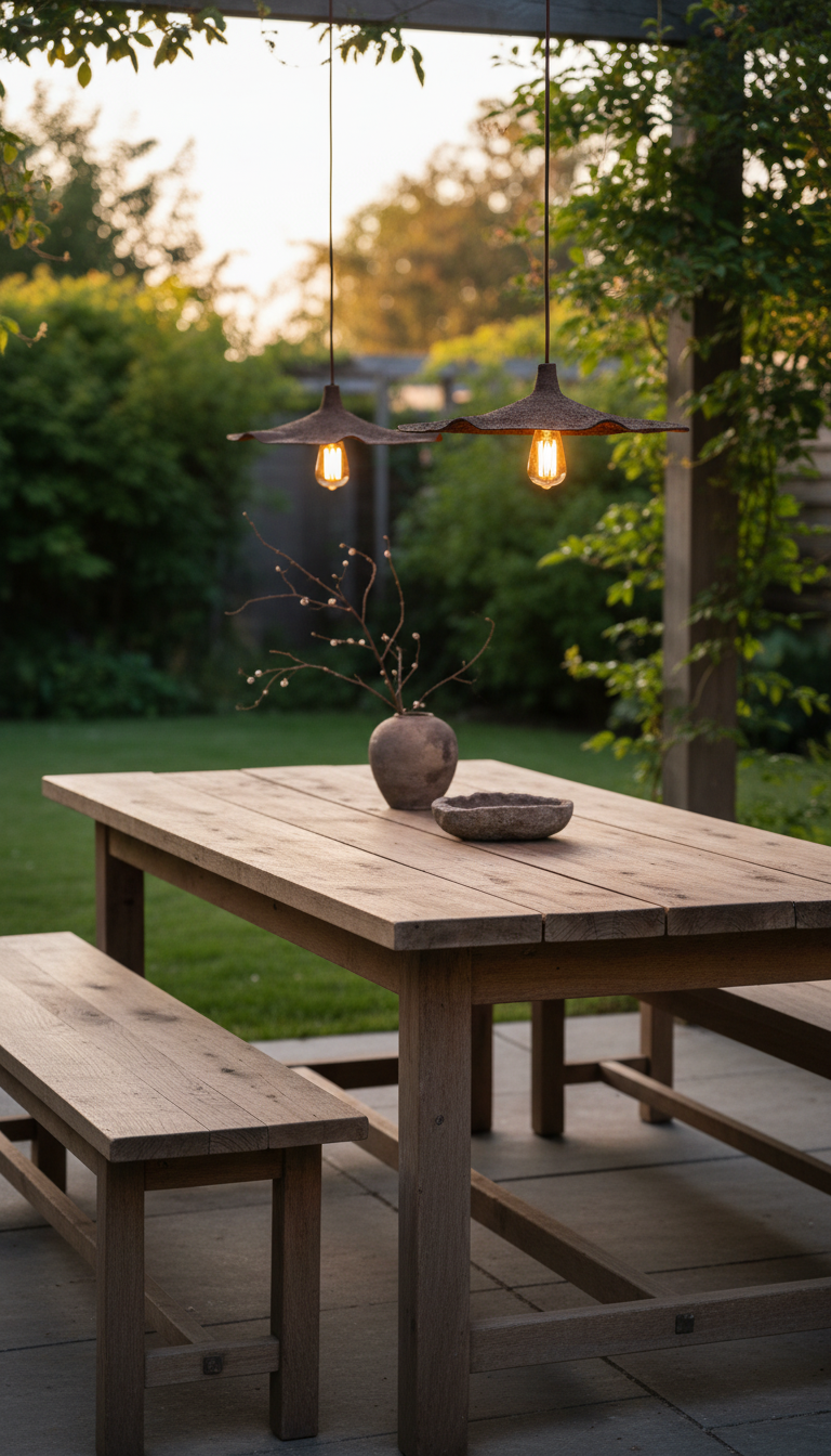 Brown Special Texture Handmade Wabi Sabi Stoneware Ceramic Pendant Light