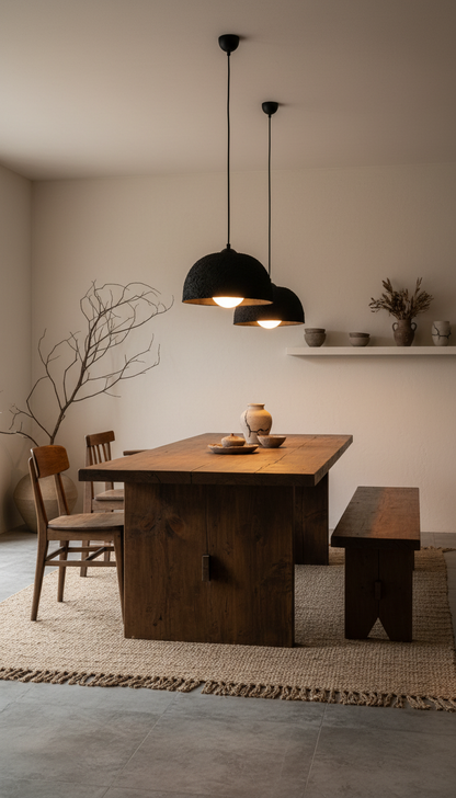 Black Ceramic Pendant Light , Pottery Ceramic Pendant Light