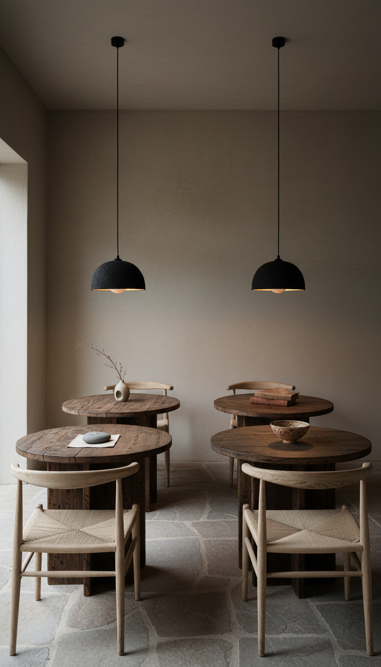 Black Ceramic Pendant Light , Pottery Ceramic Pendant Light