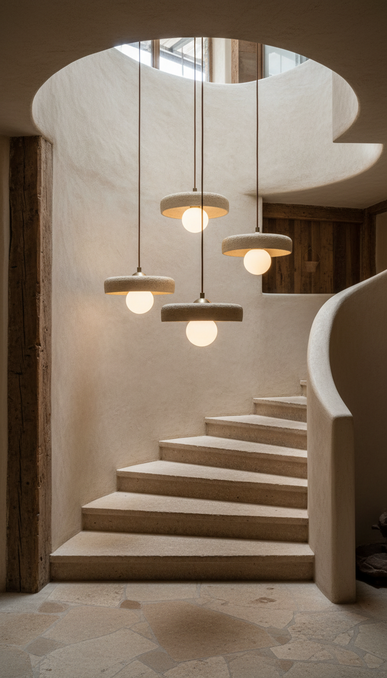 Nivera – handmade beige ceramic pendant light in natural clay, Geza Ceramic – image 7