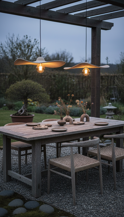 Beige Handmade Modern Pendant Ceramic