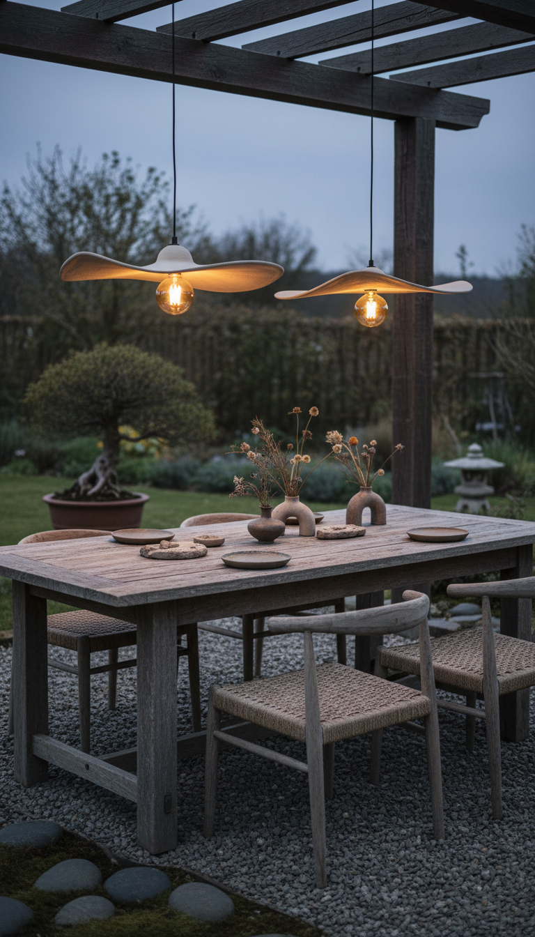 Beige Handmade Modern Pendant Ceramic