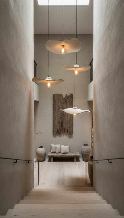 Beige Handmade Modern Pendant Ceramic