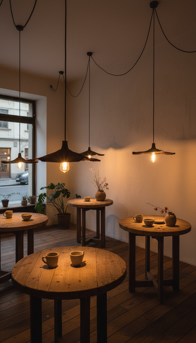 Brown Special Texture Handmade Wabi Sabi Stoneware Ceramic Pendant Light