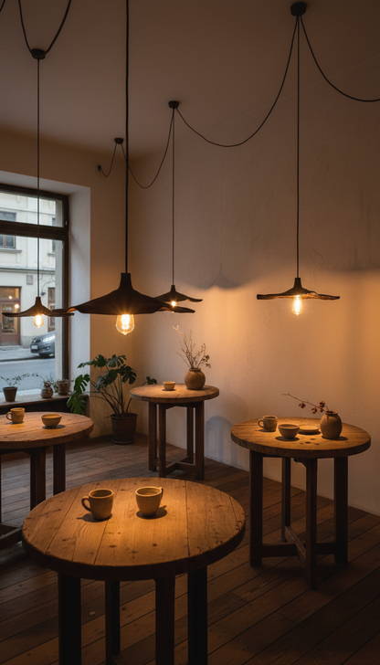 Brown Special Texture Handmade Wabi Sabi Stoneware Ceramic Pendant Light
