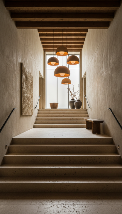 Yellow Special Texture Handmade Wabi Sabi Stoneware Ceramic Pendant Light