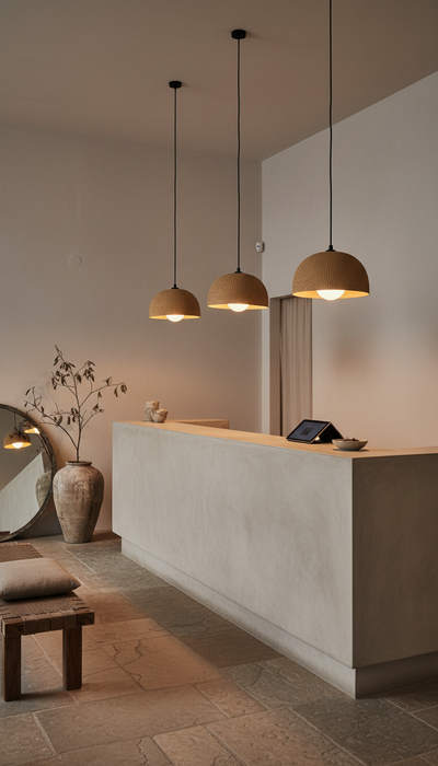 Sand Yellow Special Texture Handmade Wabi Sabi Stoneware Ceramic Pendant Light
