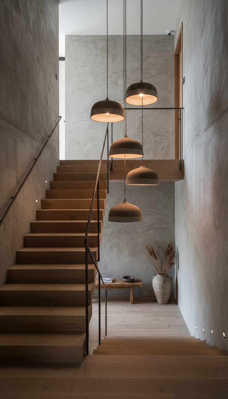 Vela – handmade white brown ceramic pendant light in natural clay, Geza Ceramic – image 3
