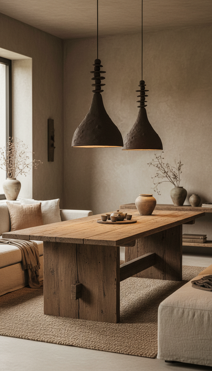 Moderne handgefertigte Keramik Pendelleuchte, Japandi Pendelleuchter, Wohndekor Geschenk