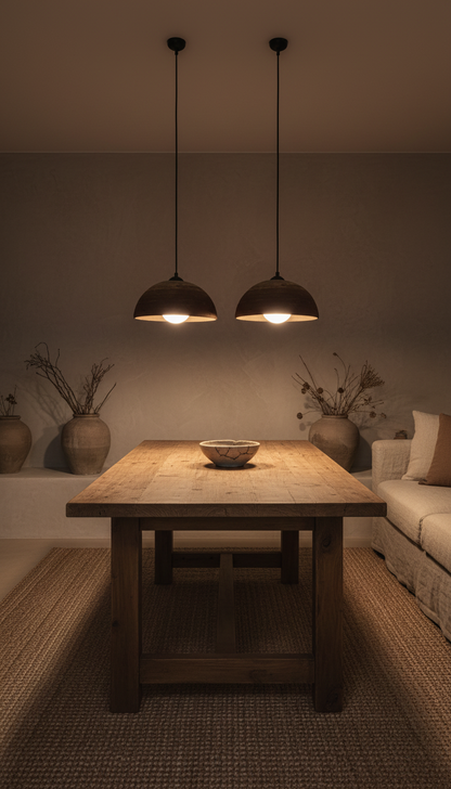 Terracotta Special Texture Handmade Wabi Sabi Stoneware Ceramic Pendant Light