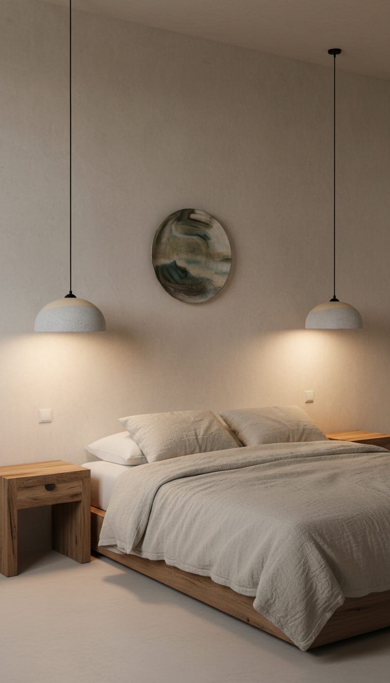 Idra – handmade white & blue ceramic pendant light in natural clay, Geza Ceramic – image 5