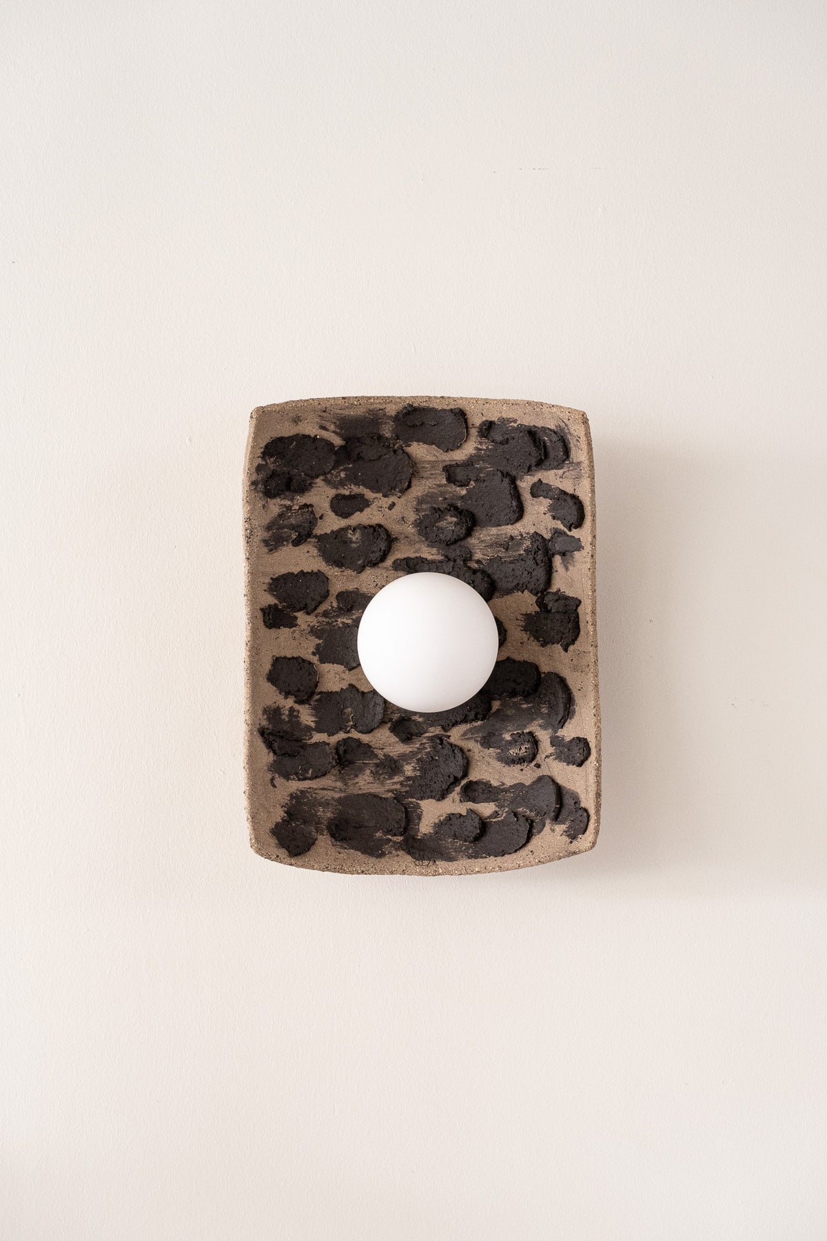 Nysa – handmade brown & black ceramic wall sconce in natural clay, Geza Ceramic – image 9