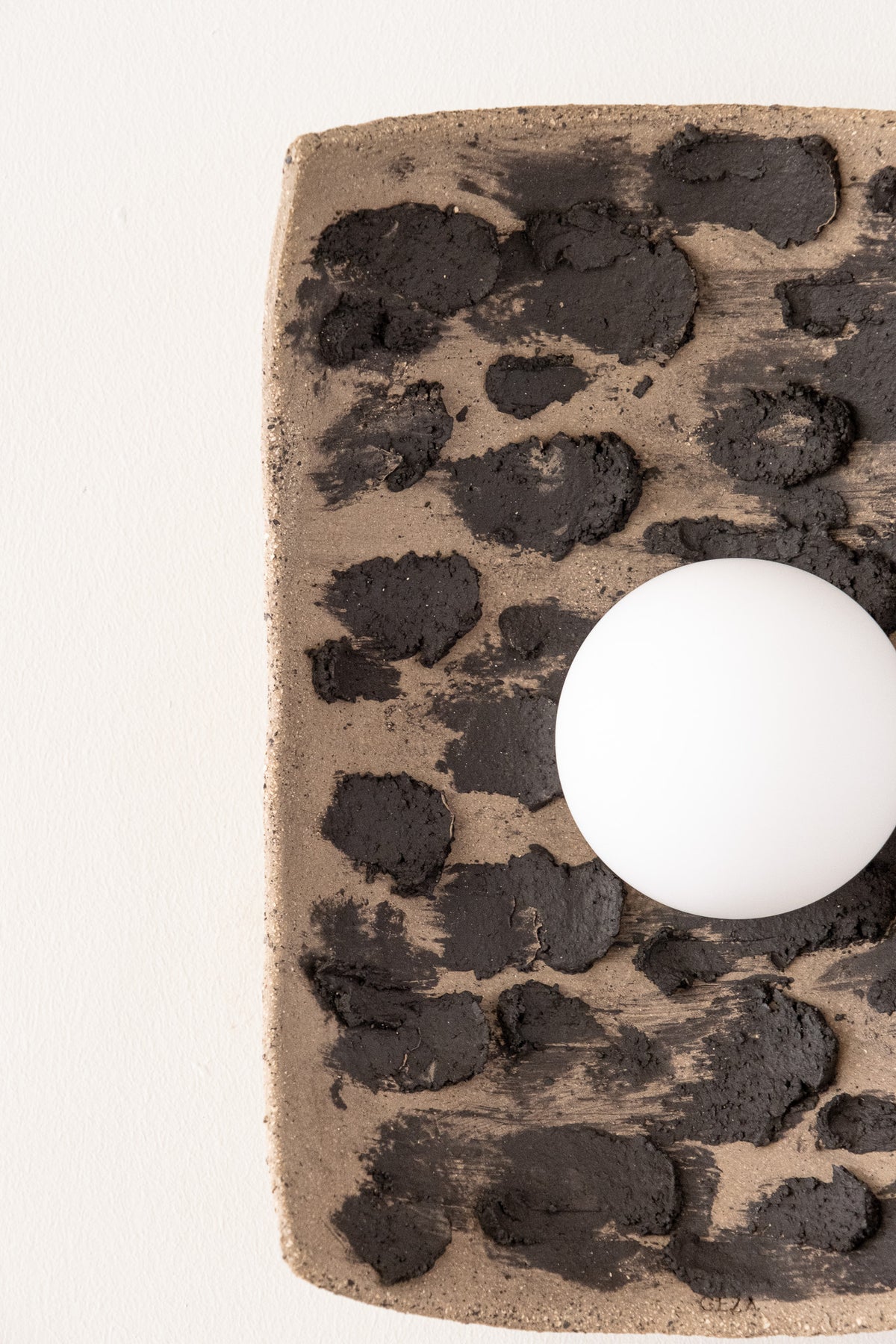 Nysa brown & black handmade ceramic wall sconce, wabi sabi stoneware – image 10