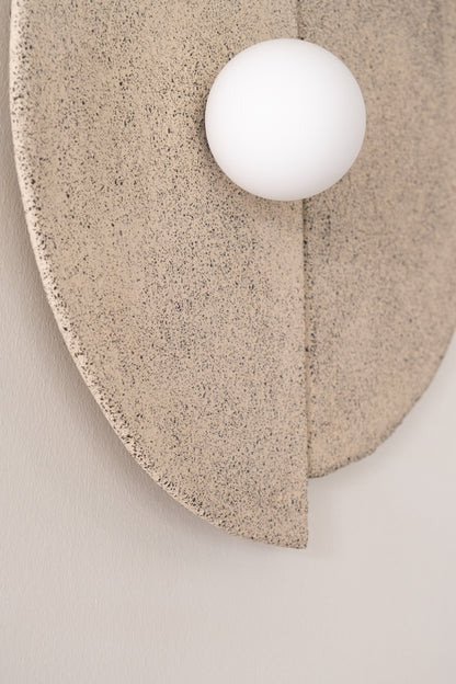 Moderne handgefertigte Keramik Wandlampe, große Keramik Wandlampe, Wohngeschenk