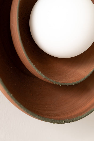 Modern Terracota Wall Sconce, Handmade Ceramic Wall Lamp, Wabi Sabi Ceramic Wall Light,