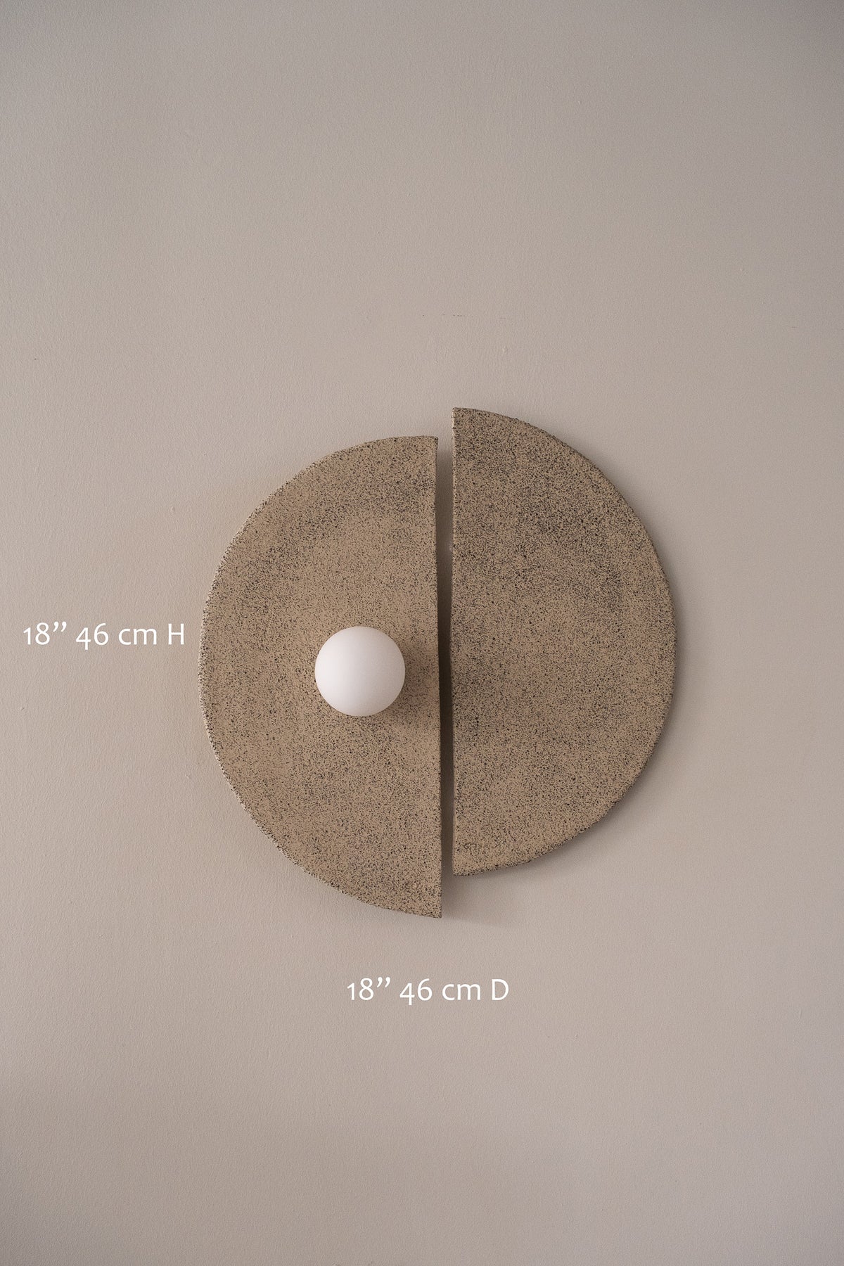 Evara beige handmade ceramic wall sconce, wabi sabi stoneware – image 10