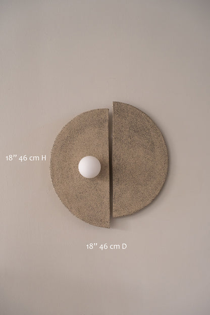 Moderne handgefertigte Keramik Wandlampe, große Keramik Wandlampe, Wohngeschenk