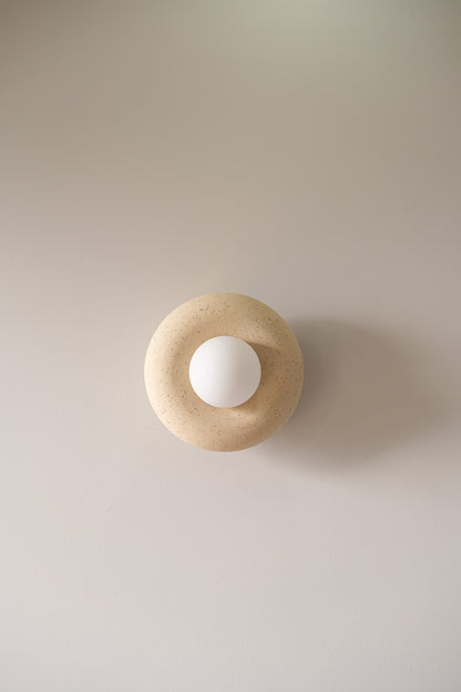 Modern Minimalist Ceramic Handmade Wall Sconce, Special Product Handmade Ceramic Wall Lamp