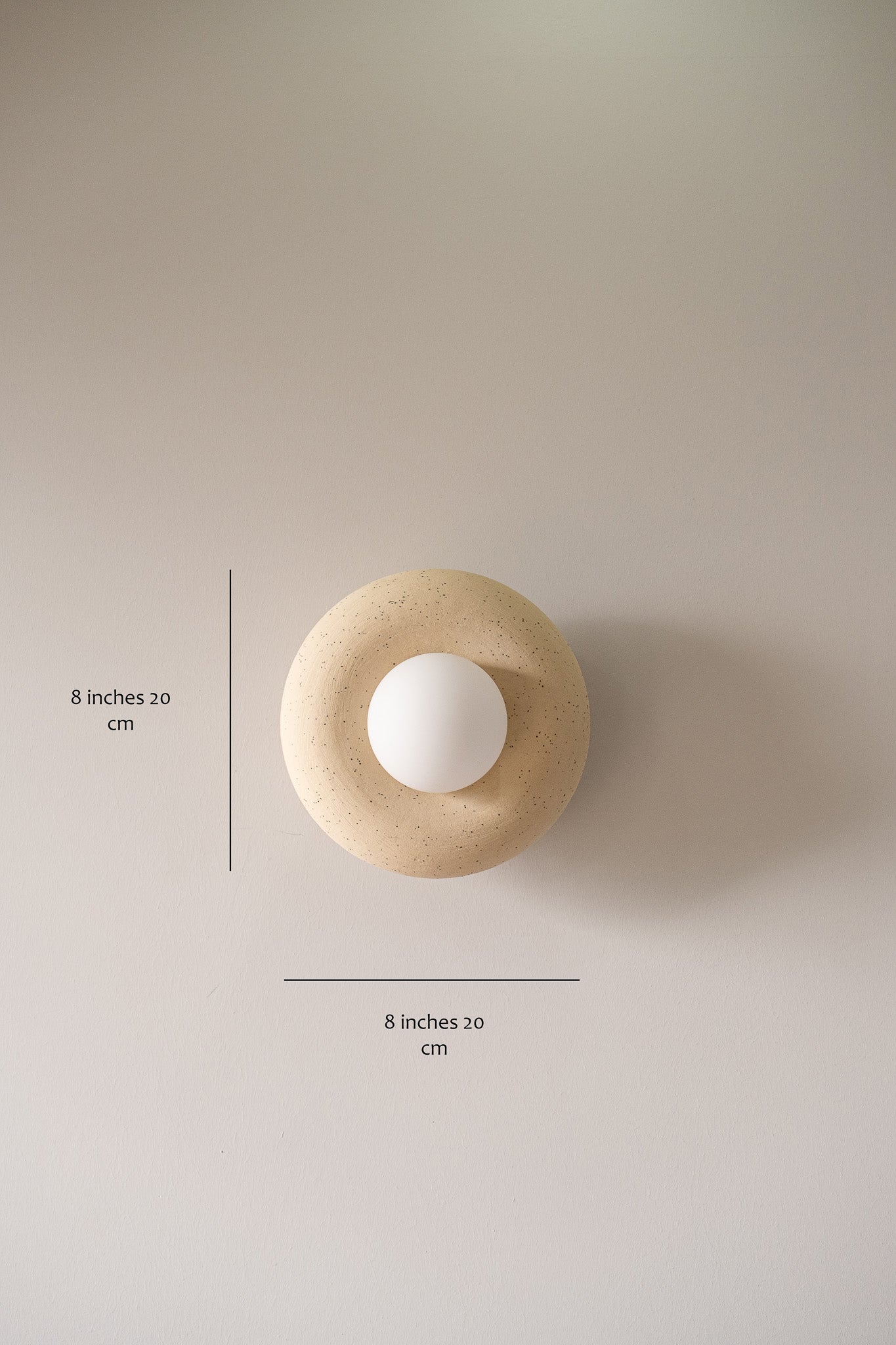 Modern Minimalist Ceramic Handmade Wall Sconce, Special Product Handmade Ceramic Wall Lamp