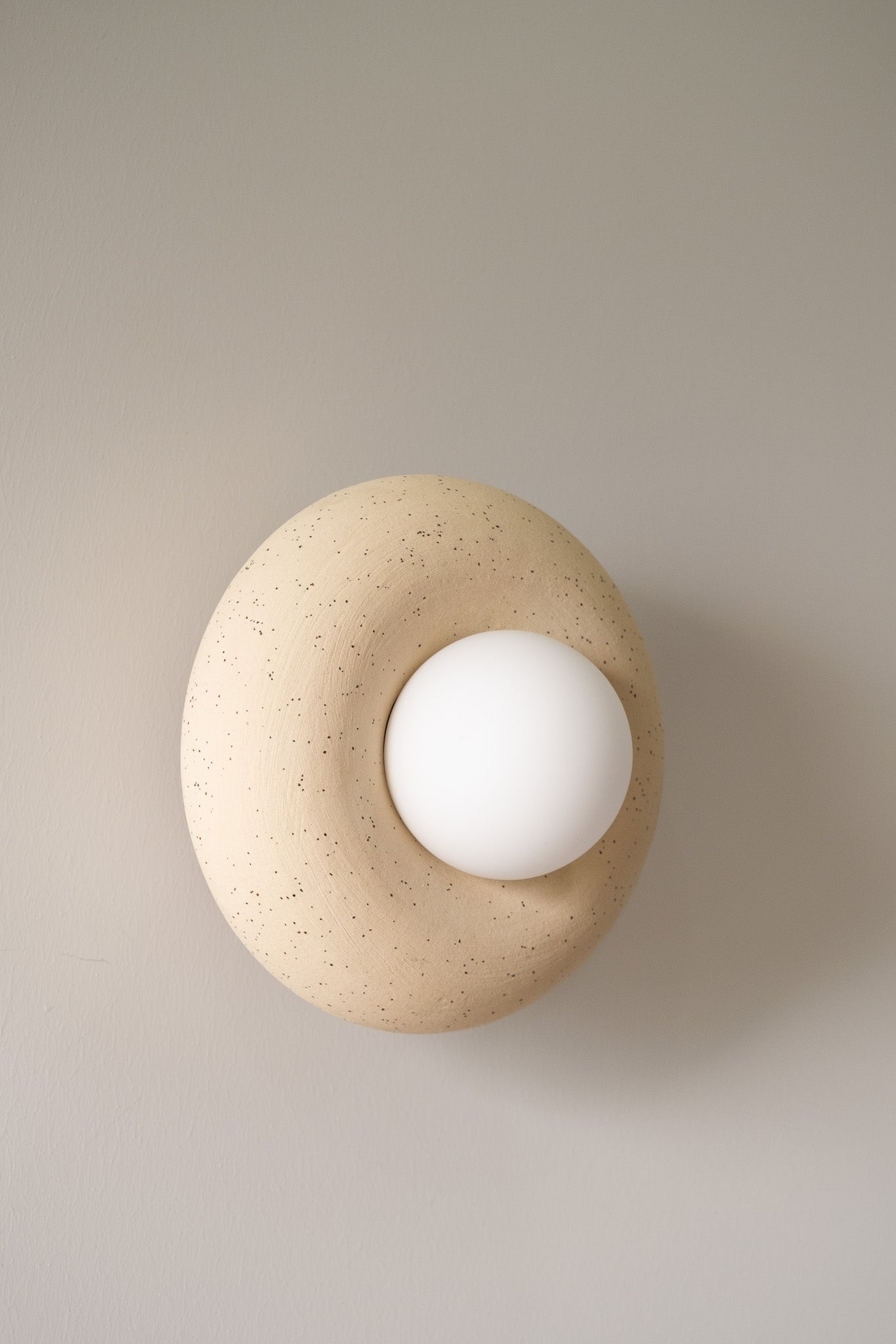 Modern Minimalist Ceramic Handmade Wall Sconce, Special Product Handmade Ceramic Wall Lamp