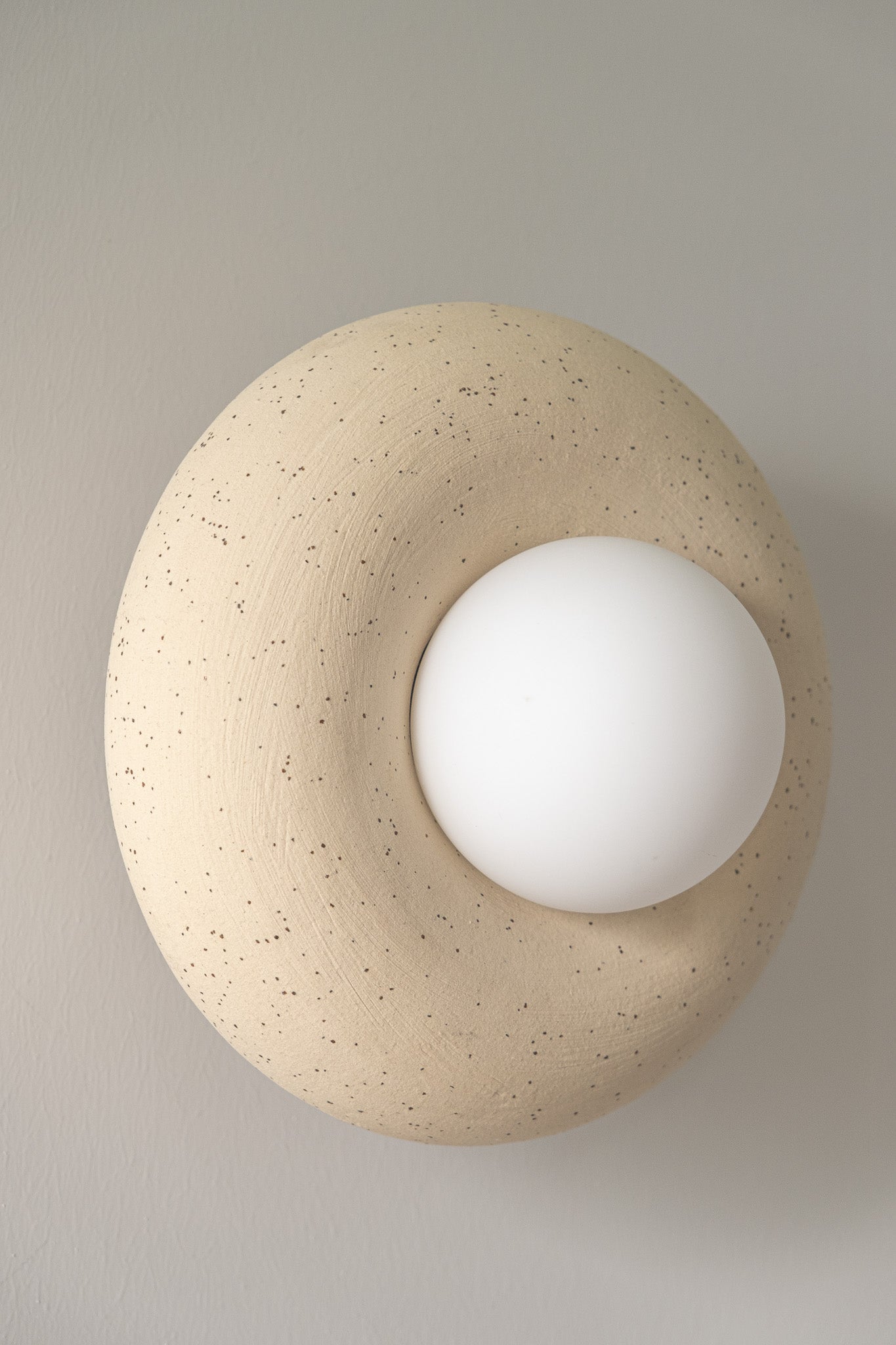 Modern Minimalist Ceramic Handmade Wall Sconce, Special Product Handmade Ceramic Wall Lamp