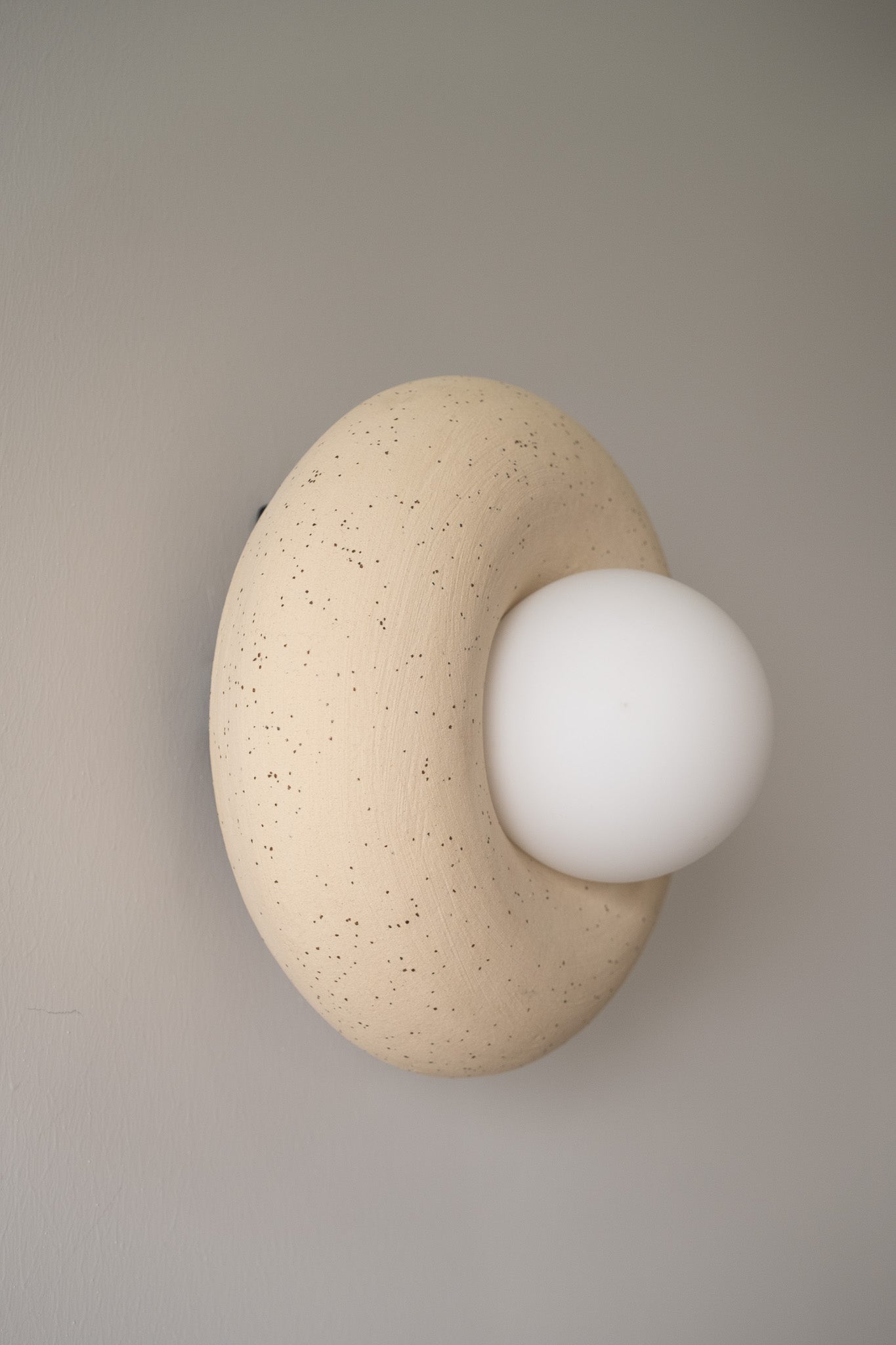 Modern Minimalist Ceramic Handmade Wall Sconce, Special Product Handmade Ceramic Wall Lamp
