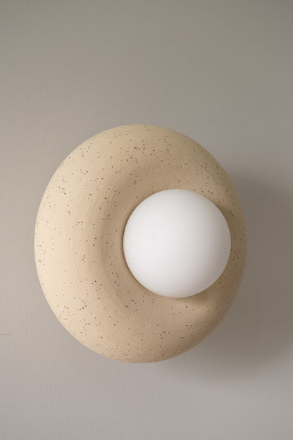 Modern Minimalist Ceramic Handmade Wall Sconce, Special Product Handmade Ceramic Wall Lamp