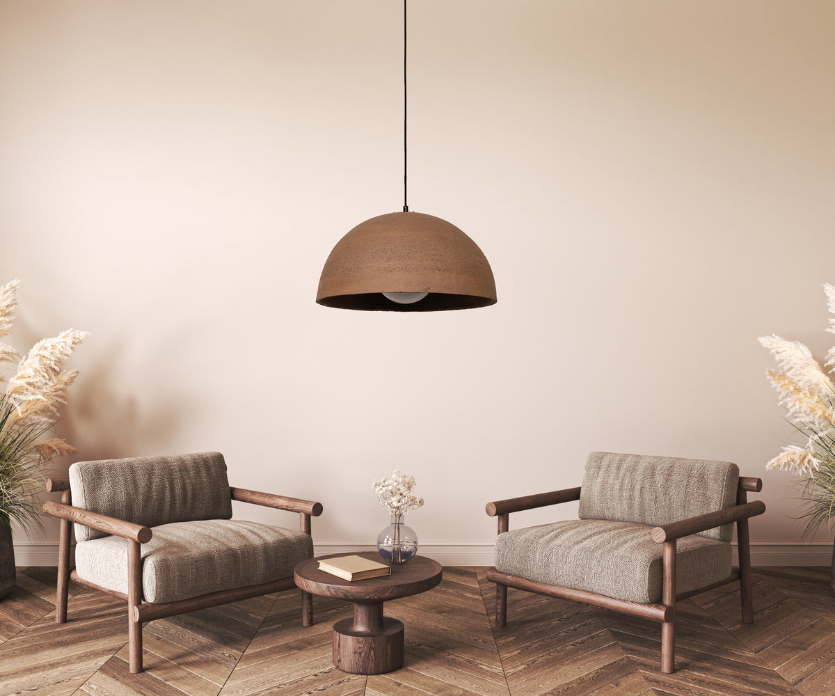Kairi – handmade brown ceramic pendant light in natural clay, Geza Ceramic – image 3