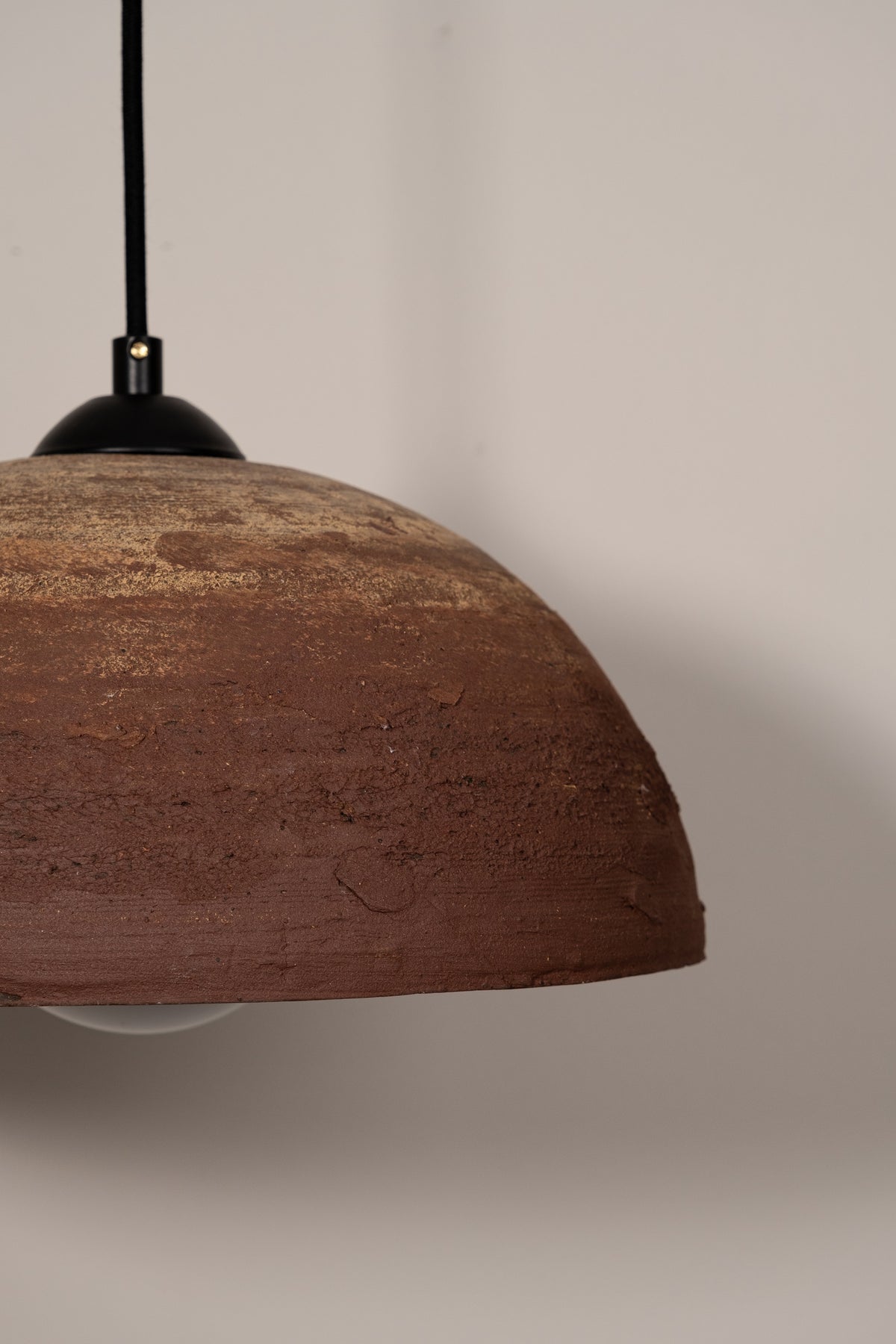 Lyris terracotta handmade ceramic pendant light, wabi sabi stoneware – image 10