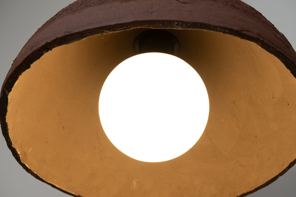 Lyris – handmade terracotta ceramic pendant light in natural clay, Geza Ceramic – image 9