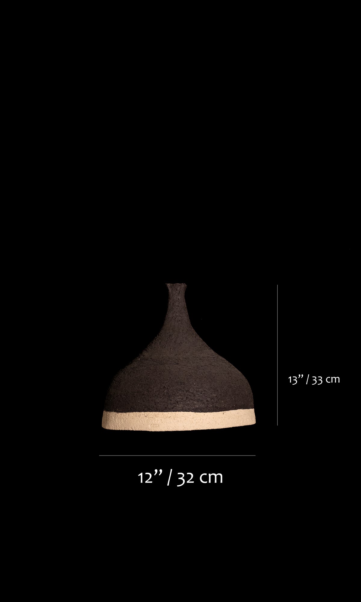 Assia – handmade black & white ceramic pendant light in natural clay, Geza Ceramic – image 9