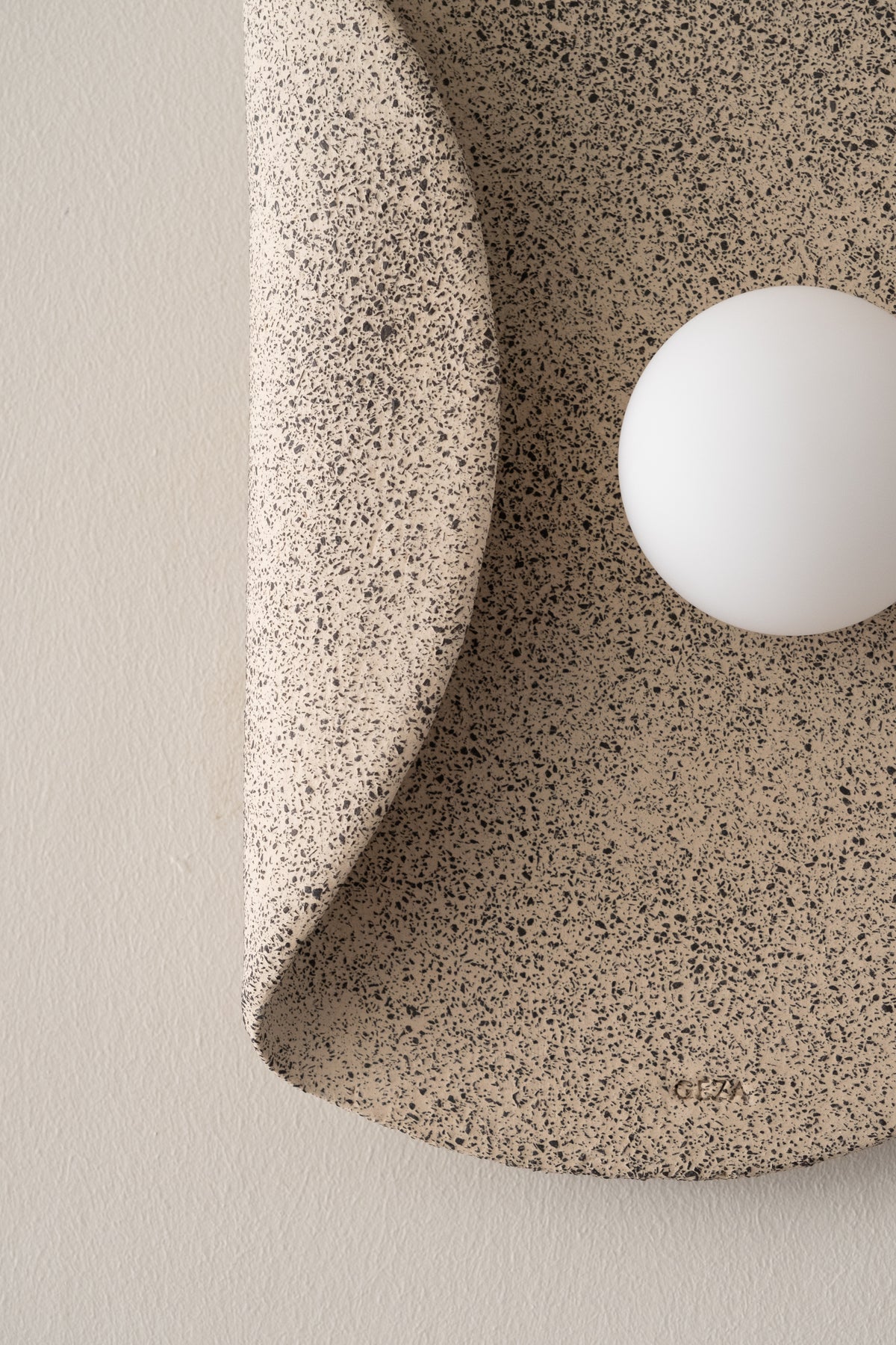 Minoa – handmade beige ceramic wall sconce in natural clay, Geza Ceramic – image 9