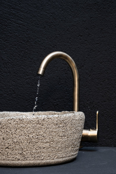Wabi Sabi Handmade Ceramic Washbasin, Natural Textured Washbasin, Farmhouse Sink - Geza Ceramic Studio