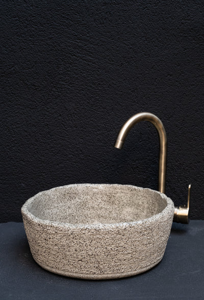Wabi Sabi Handmade Ceramic Washbasin, Natural Textured Washbasin, Farmhouse Sink - Geza Ceramic Studio