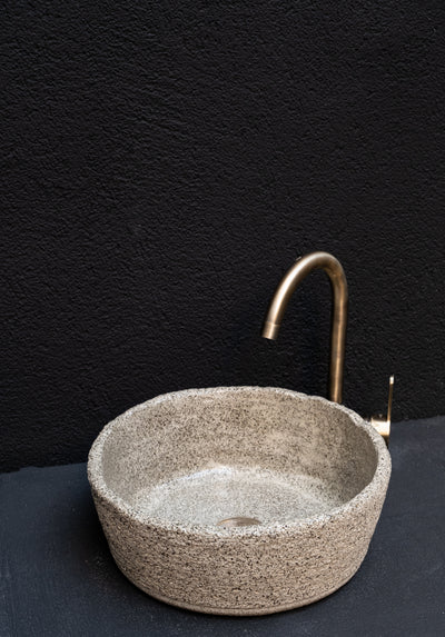 Wabi Sabi Handmade Ceramic Washbasin, Natural Textured Washbasin, Farmhouse Sink - Geza Ceramic Studio