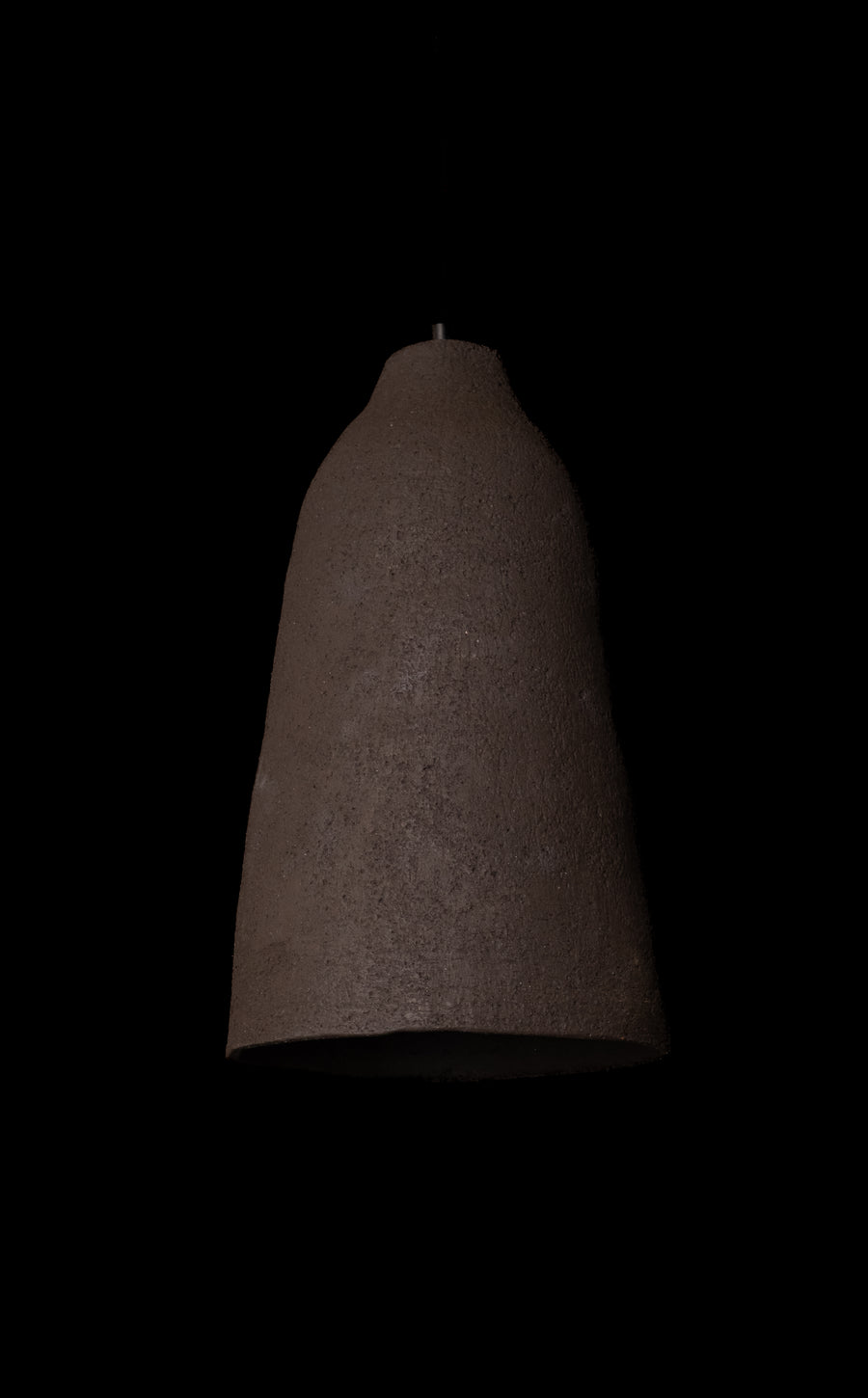 Freya – handmade black ceramic pendant light in natural stoneware clay by Geza Ceramic Studio