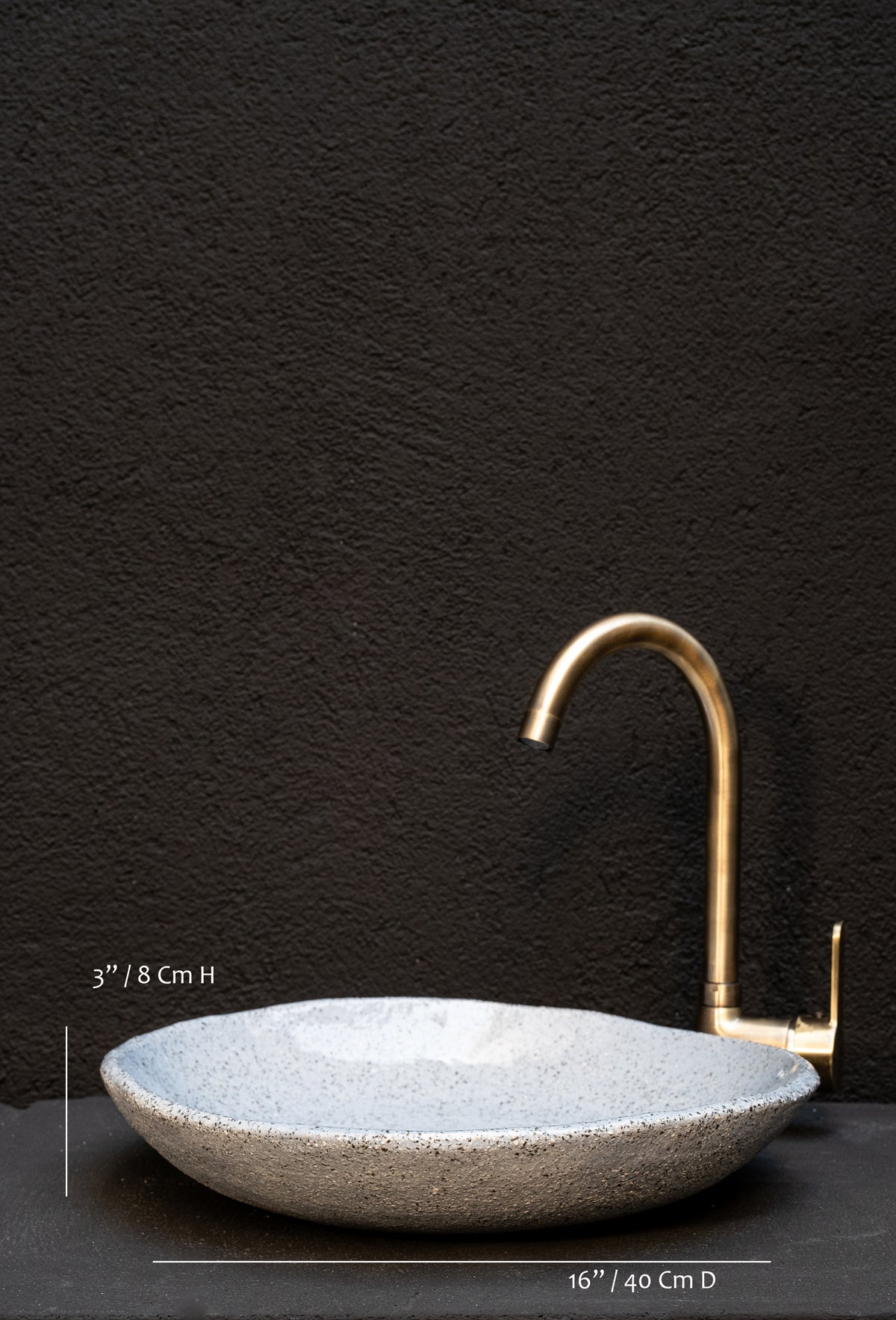 Namira – handmade ceramic bathroom sink in natural clay, Geza Ceramic – image 5