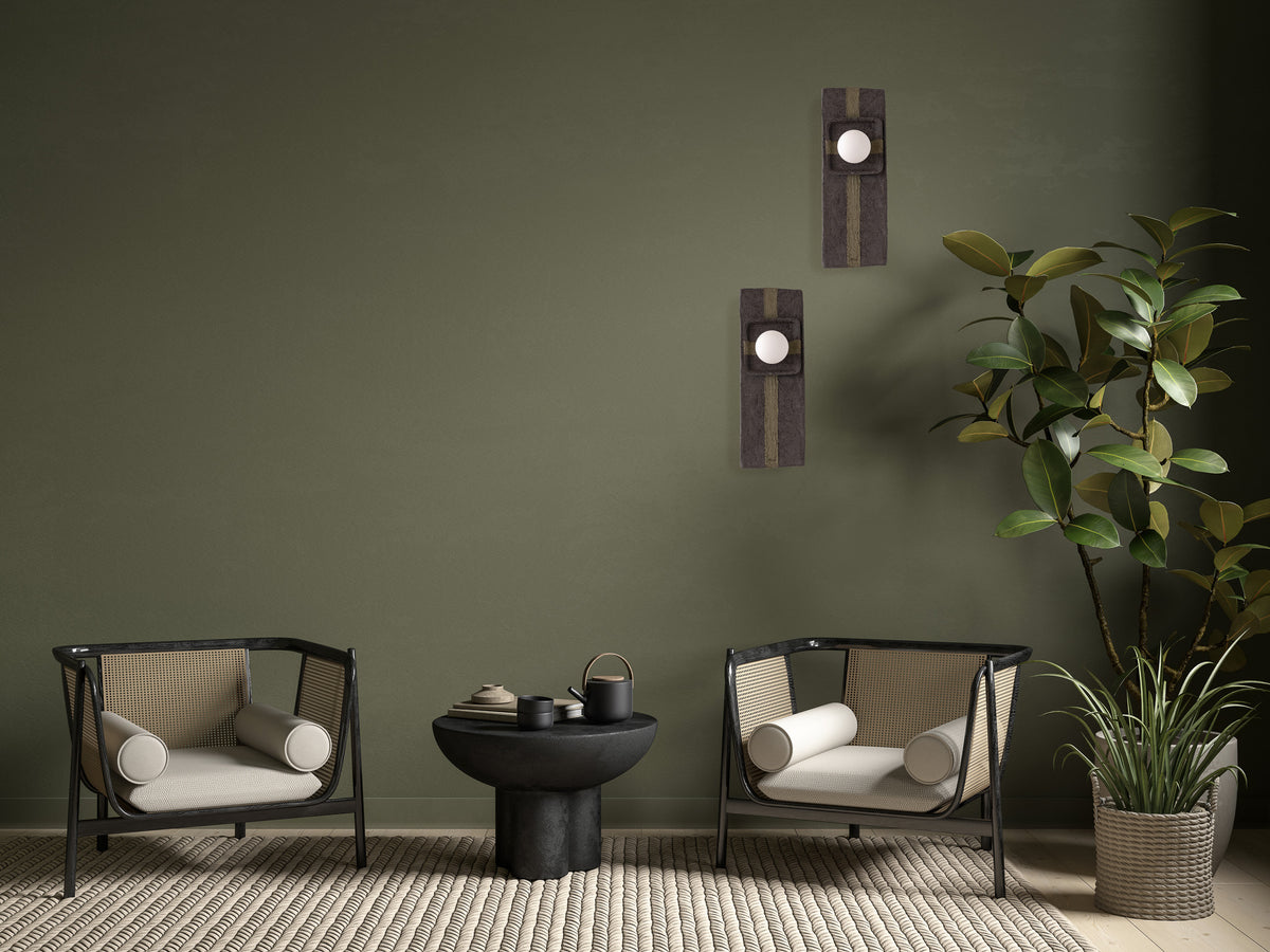 Vesper black handmade ceramic wall sconce, wabi sabi stoneware – image 4