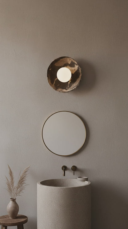 Wabi Sabi Handmade Ceramic Wall Lamp, Ceramic Wall Sconces,