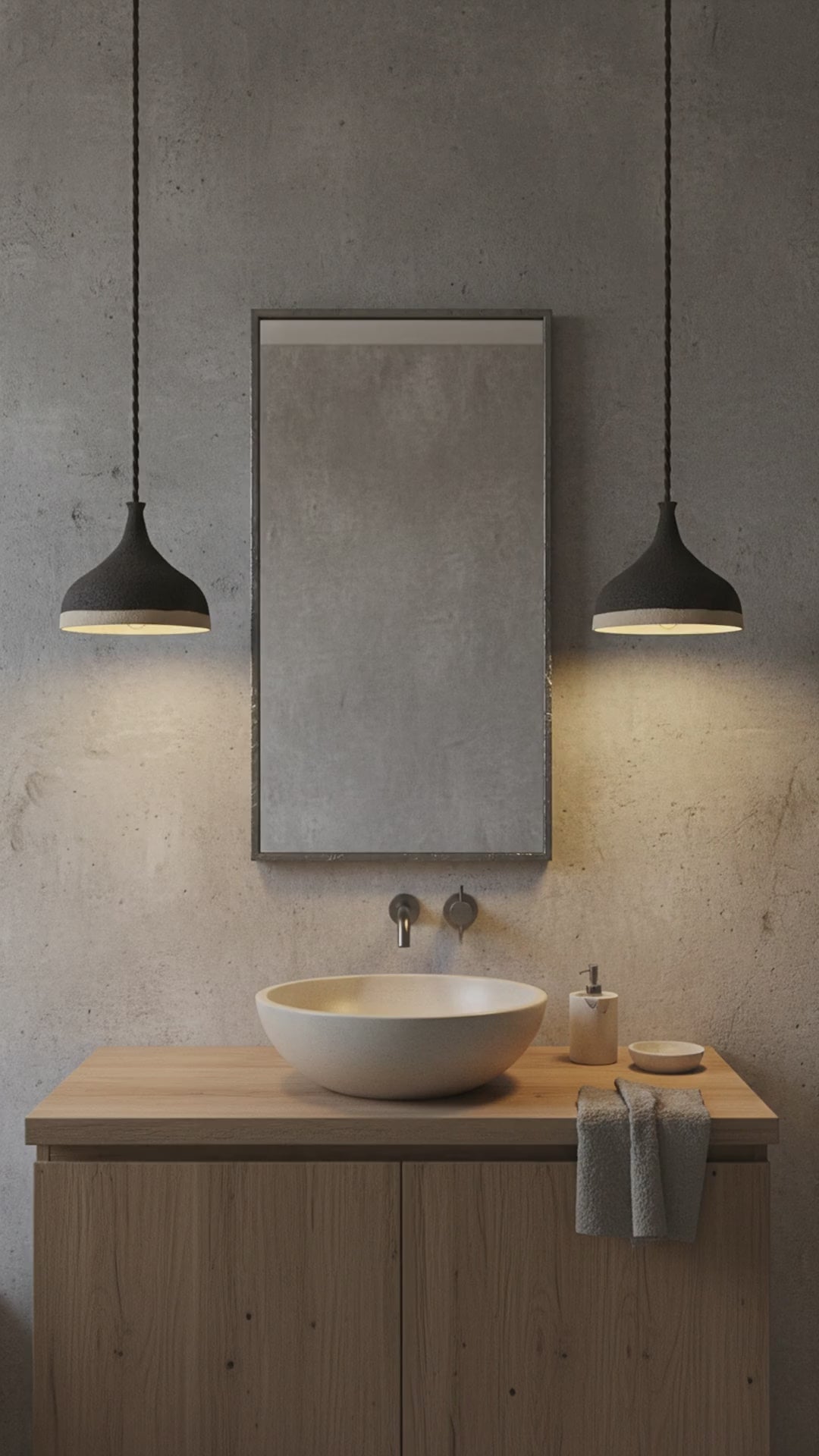 Wabi Sabi Black and White Amorphous Handmade Ceramic Pendant Chandelier, Natural Textured Kitchen Island Pendant Chandelier,