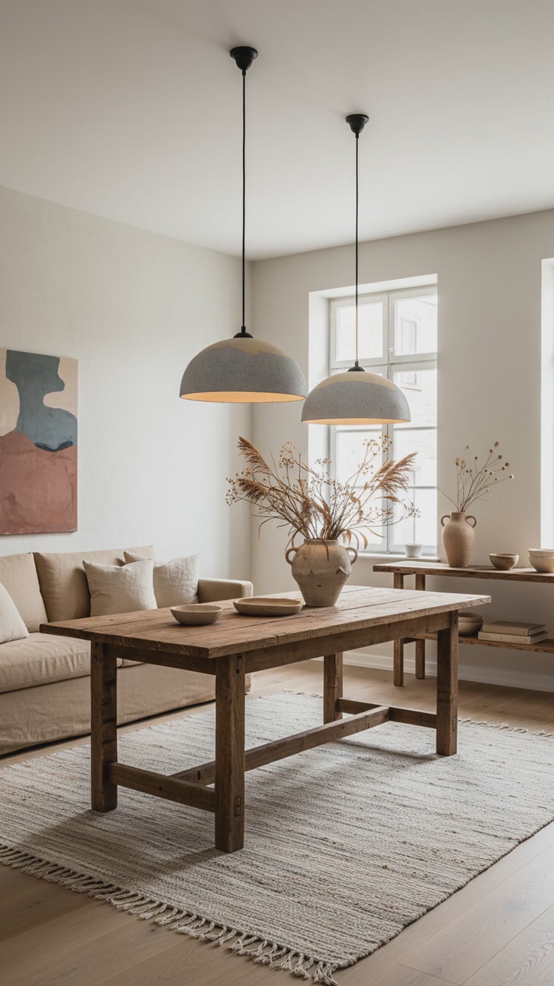 Blue Special Texture Handmade Wabi Sabi Stoneware Ceramic Pendant Light