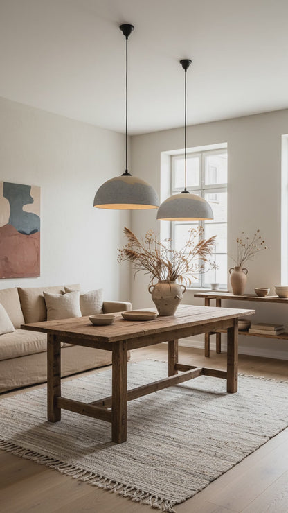 Blue Special Texture Handmade Wabi Sabi Stoneware Ceramic Pendant Light