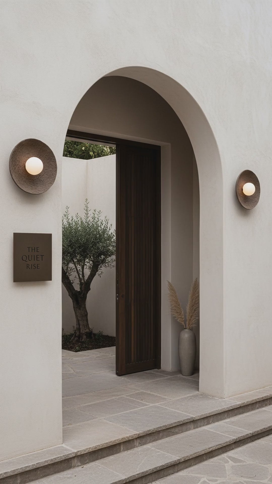 12 inches Wabi Sabi Handmade Ceramic Wall Lamp, Brown Ceramic Wall Sconces, Minimalist Wall Light