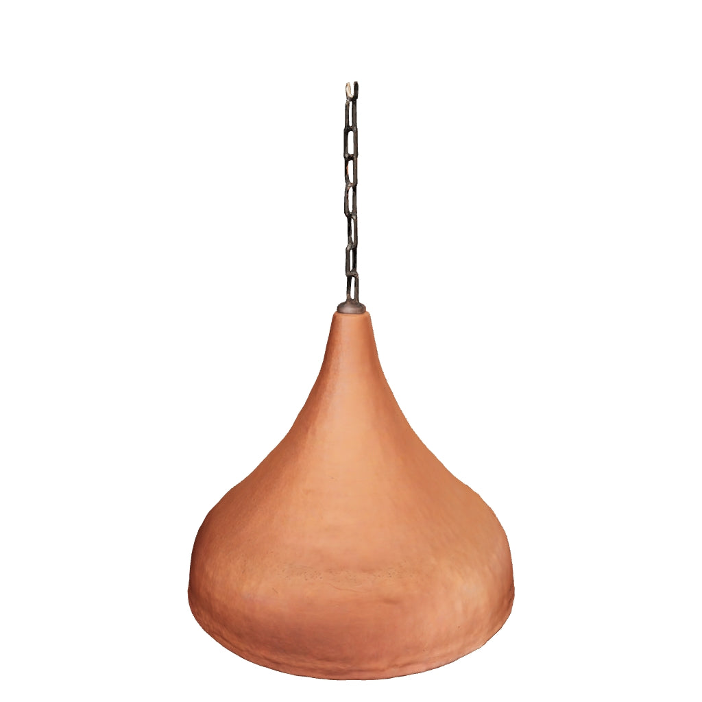 Wabi Sabi Handmade Ceramic Pendant Light: Terracotta Kitchen Island Lighting