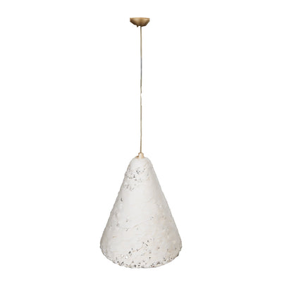 Big Wabi Sabi White Handmade Ceramic Pendant Lamp, Japandi Pendant Light, Gothic Ceilling Lamp, Home Decore Gift