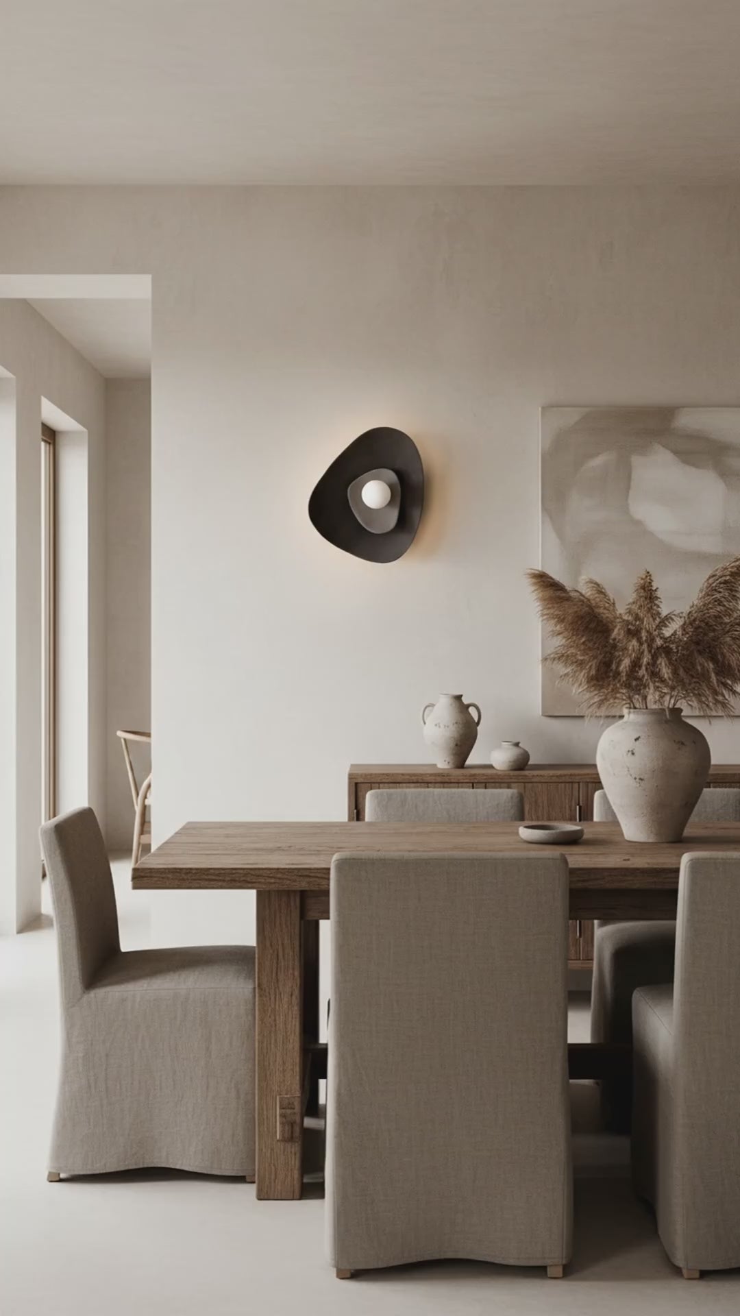 Black Ceramic Wall Sconce – Handmade Wabi Sabi Wall Light