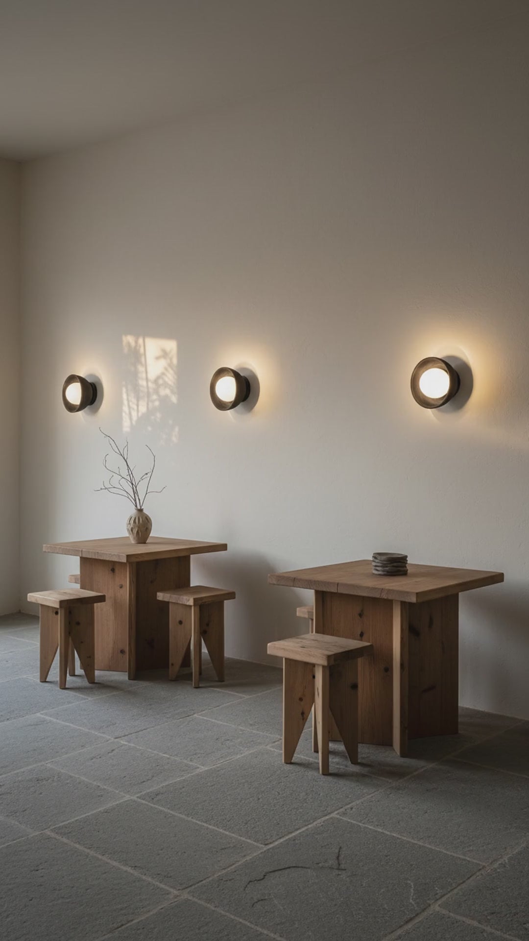 Black Stoneware Sconces