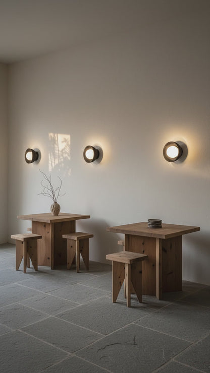 Black Stoneware Sconces