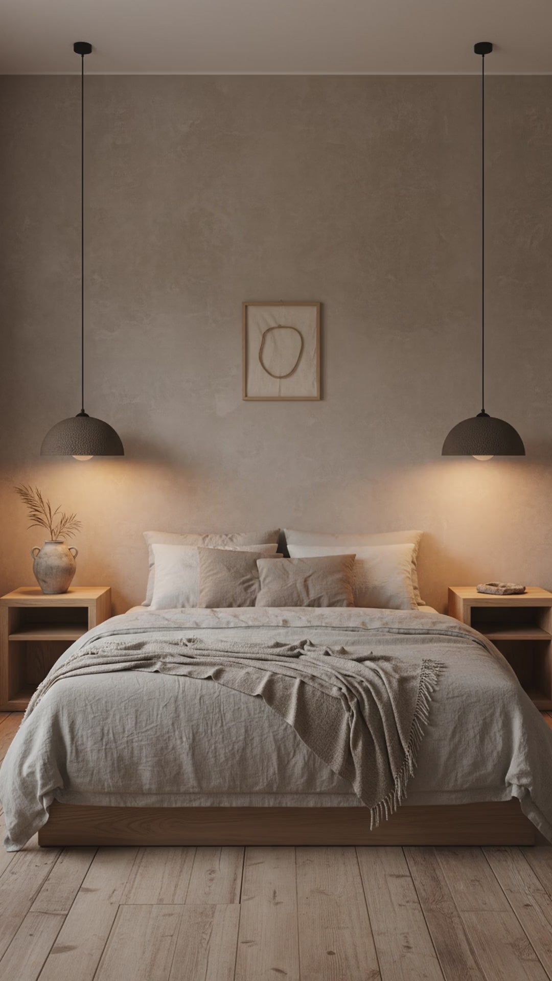 Brown Special Texture Handmade Wabi Sabi Stoneware Ceramic Pendant Light