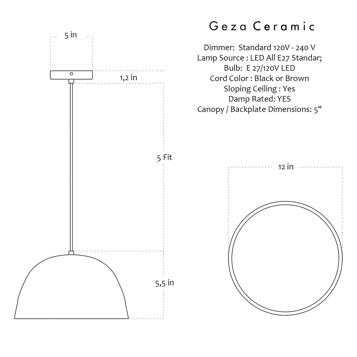Handmade ceramic lighting in natural stoneware clay – Geza Ceramic Studio collection